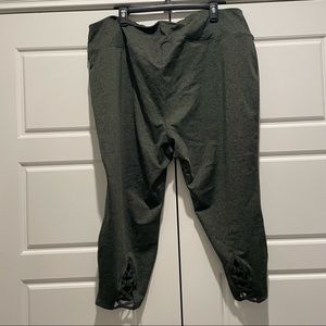 Torrid Olive Leggings with Cutout Hem